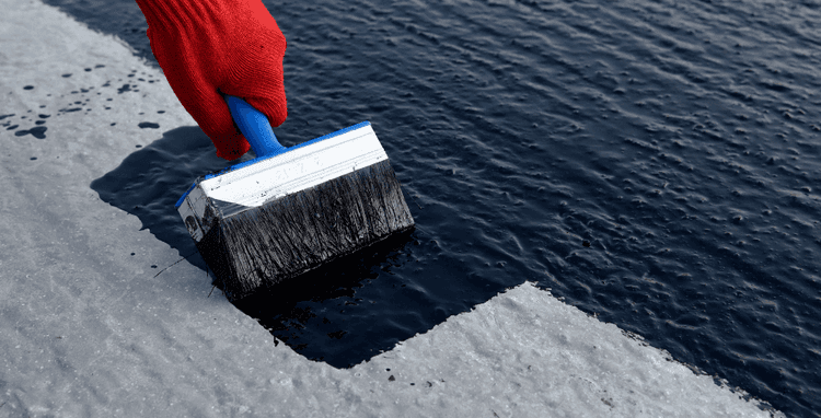 waterproofing being done in residential area
